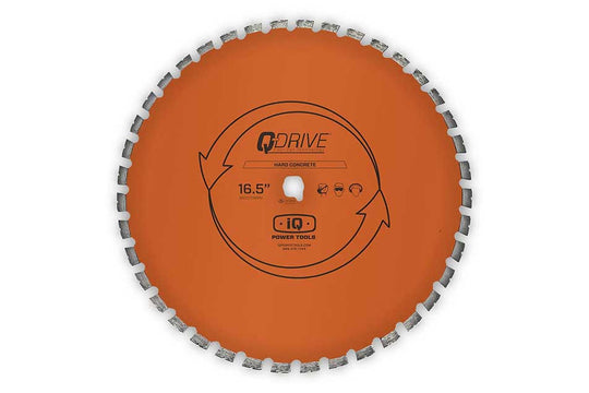 16.5" Q-Drive Arrayed Segmented Hard Concrete Orange Blade Silent Core