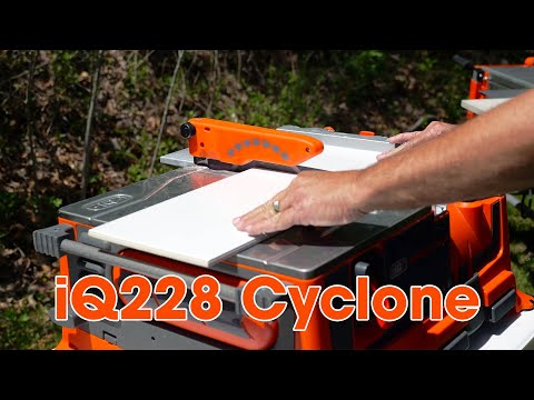 Sierra de mesa de azulejos iQ228 Cyclone de corte en seco de 7"